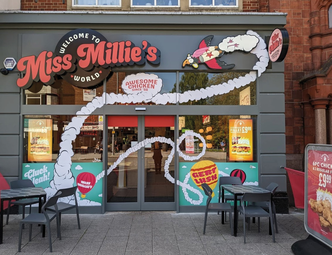 Bespoke signage for Miss Millies.