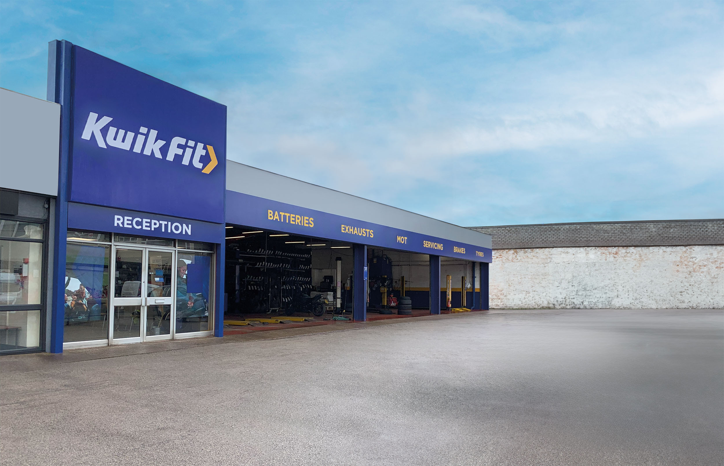 Kwikfit signage.