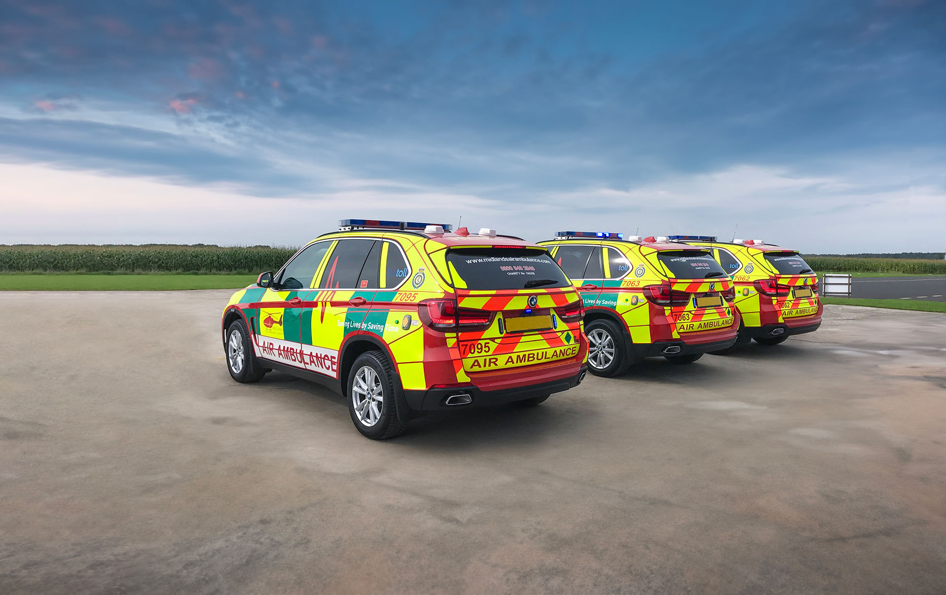 Three air ambulances.